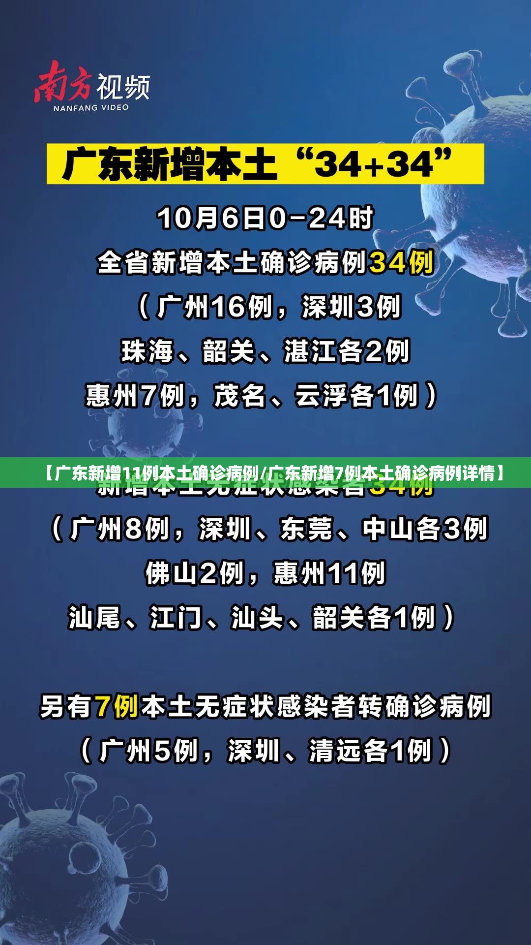【广东新增11例本土确诊病例/广东新增7例本土确诊病例详情】 【广东新增11例本土确诊病例/广东新增7例本土确诊病例详情】
