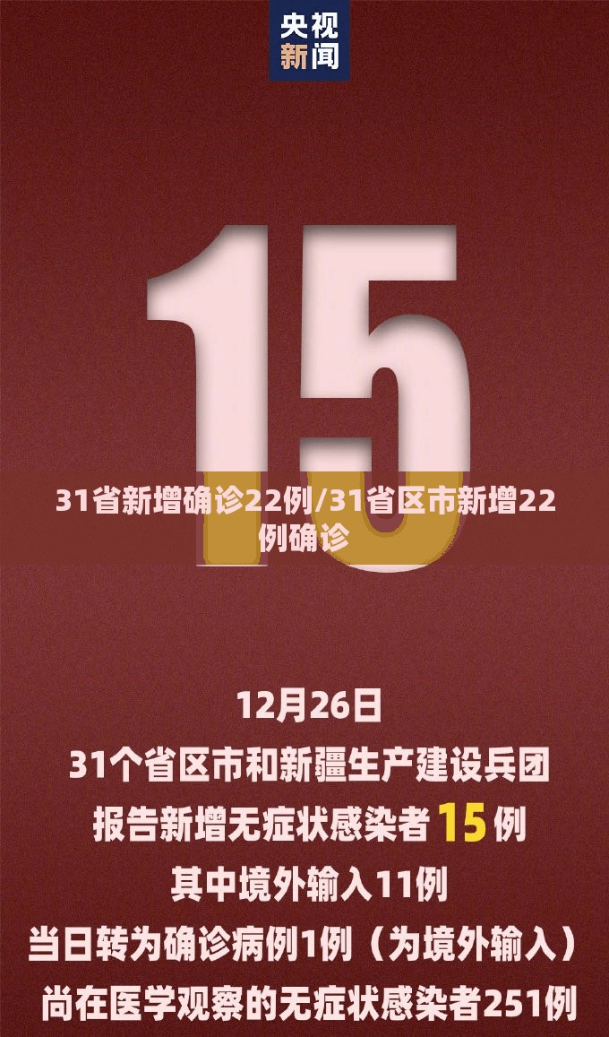 31省新增确诊22例/31省区市新增22例确诊
