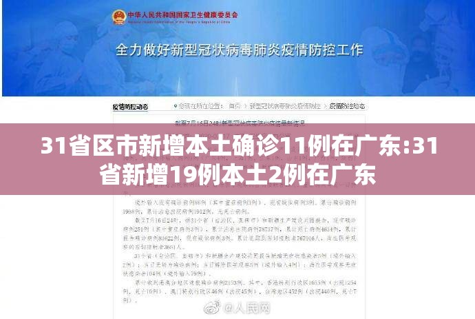 31省区市新增本土确诊11例在广东:31省新增19例本土2例在广东 31省区市新增本土确诊11例在广东:31省新增19例本土2例在广东