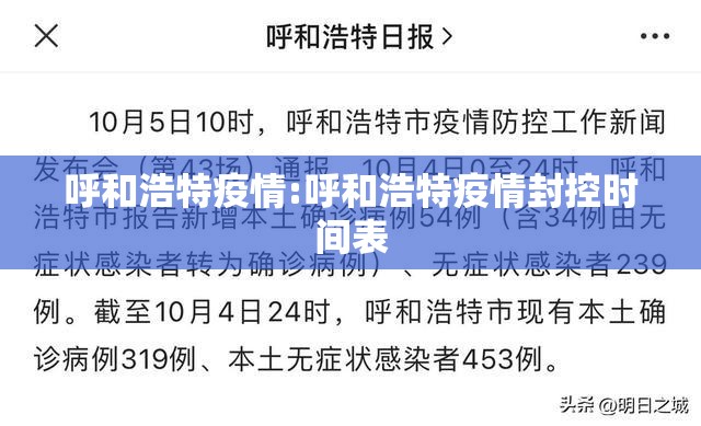 呼和浩特疫情:呼和浩特疫情封控时间表 呼和浩特疫情:呼和浩特疫情封控时间表