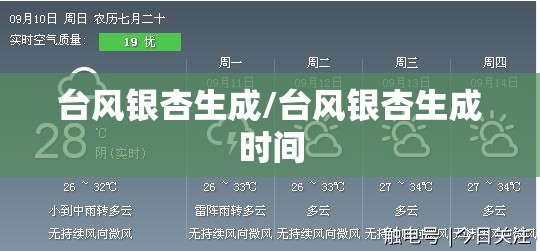 台风银杏生成/台风银杏生成时间
