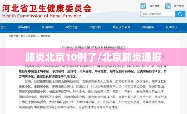肺炎北京10例了/北京肺炎通报 肺炎北京10例了/北京肺炎通报