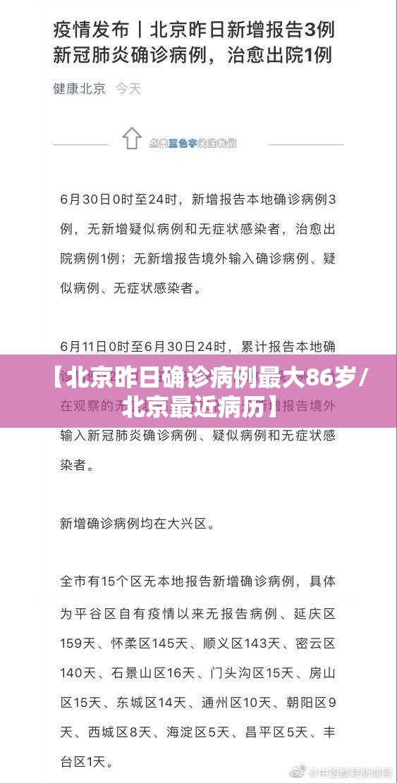 【北京昨日确诊病例最大86岁/北京最近病历】 【北京昨日确诊病例最大86岁/北京最近病历】