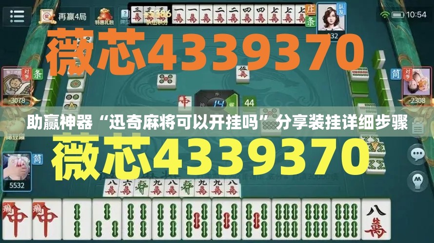 助赢神器“迅奇麻将可以开挂吗”分享装挂详细步骤