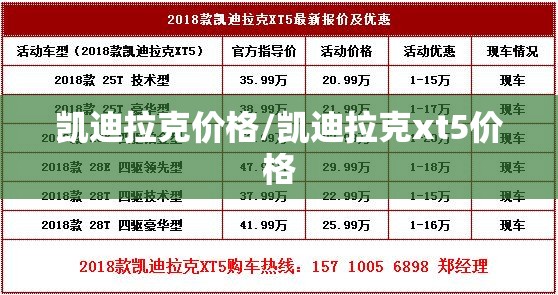 凯迪拉克价格/凯迪拉克xt5价格