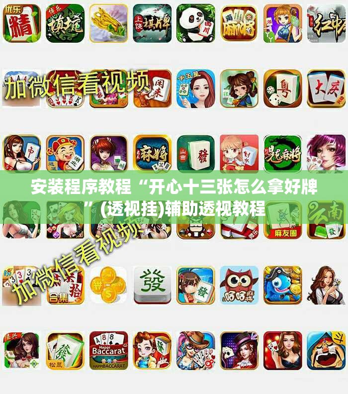 安装程序教程“开心十三张怎么拿好牌”(透视挂)辅助透视教程