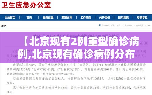 【北京现有2例重型确诊病例,北京现有确诊病例分布】 【北京现有2例重型确诊病例,北京现有确诊病例分布】