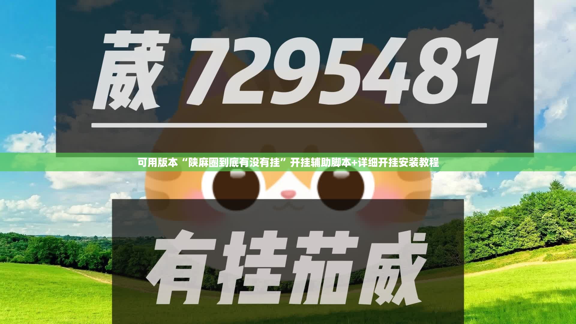 可用版本“陕麻圈到底有没有挂”开挂辅助脚本+详细开挂安装教程
