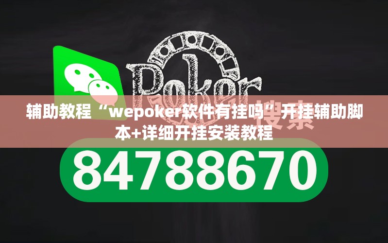 辅助教程“wepoker软件有挂吗”开挂辅助脚本+详细开挂安装教程