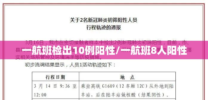 一航班检出10例阳性/一航班8人阳性 一航班检出10例阳性/一航班8人阳性
