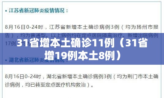 31省增本土确诊11例(31省增19例本土8例) 31省增本土确诊11例(31省增19例本土8例)
