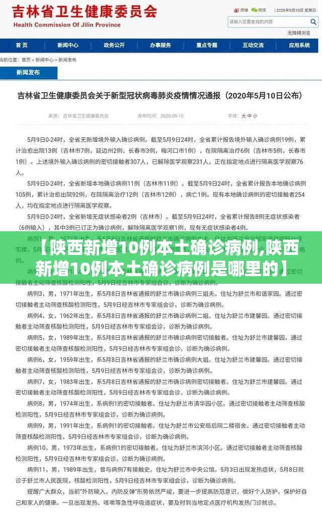 【陕西新增10例本土确诊病例,陕西新增10例本土确诊病例是哪里的】 【陕西新增10例本土确诊病例,陕西新增10例本土确诊病例是哪里的】