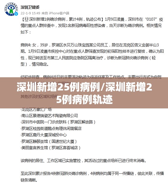 深圳新增25例病例/深圳新增25例病例轨迹