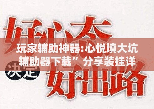 玩家辅助神器:心悦填大坑辅助器下载	”分享装挂详细步骤