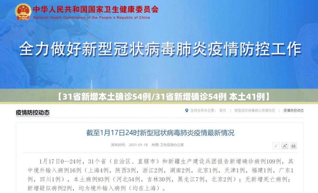 【31省新增本土确诊54例/31省新增确诊54例 本土41例】 【31省新增本土确诊54例/31省新增确诊54例 本土41例】