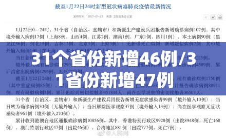 31个省份新增46例/31省份新增47例