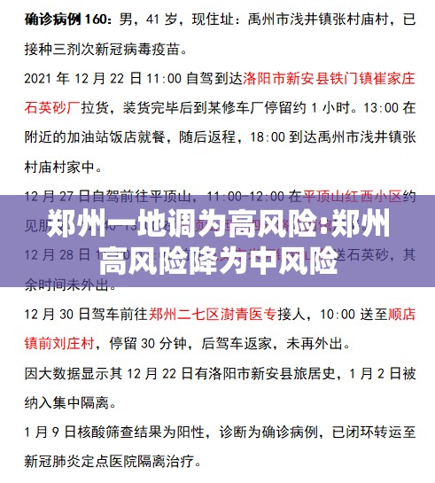 郑州一地调为高风险:郑州高风险降为中风险 郑州一地调为高风险:郑州高风险降为中风险