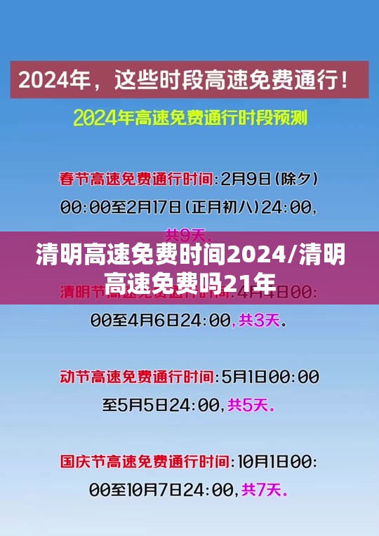 清明高速免费时间2024/清明高速免费吗21年 清明高速免费时间2024/清明高速免费吗21年