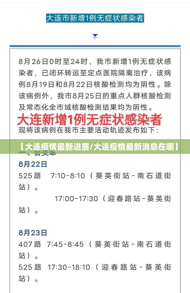 【大连疫情最新进展/大连疫情最新消息在哪】