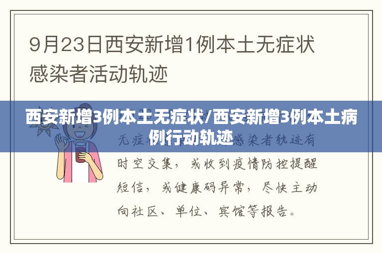 西安新增3例本土无症状/西安新增3例本土病例行动轨迹 西安新增3例本土无症状/西安新增3例本土病例行动轨迹