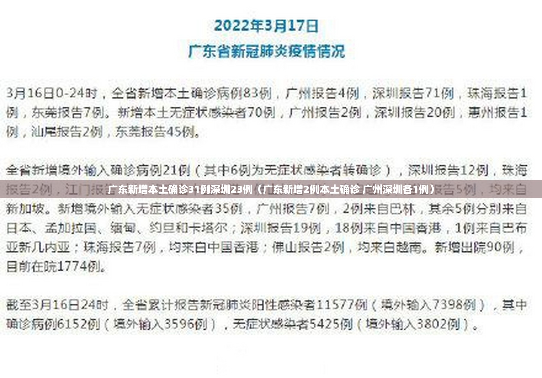 广东新增本土确诊31例深圳23例(广东新增2例本土确诊 广州深圳各1例) 广东新增本土确诊31例深圳23例(广东新增2例本土确诊 广州深圳各1例)