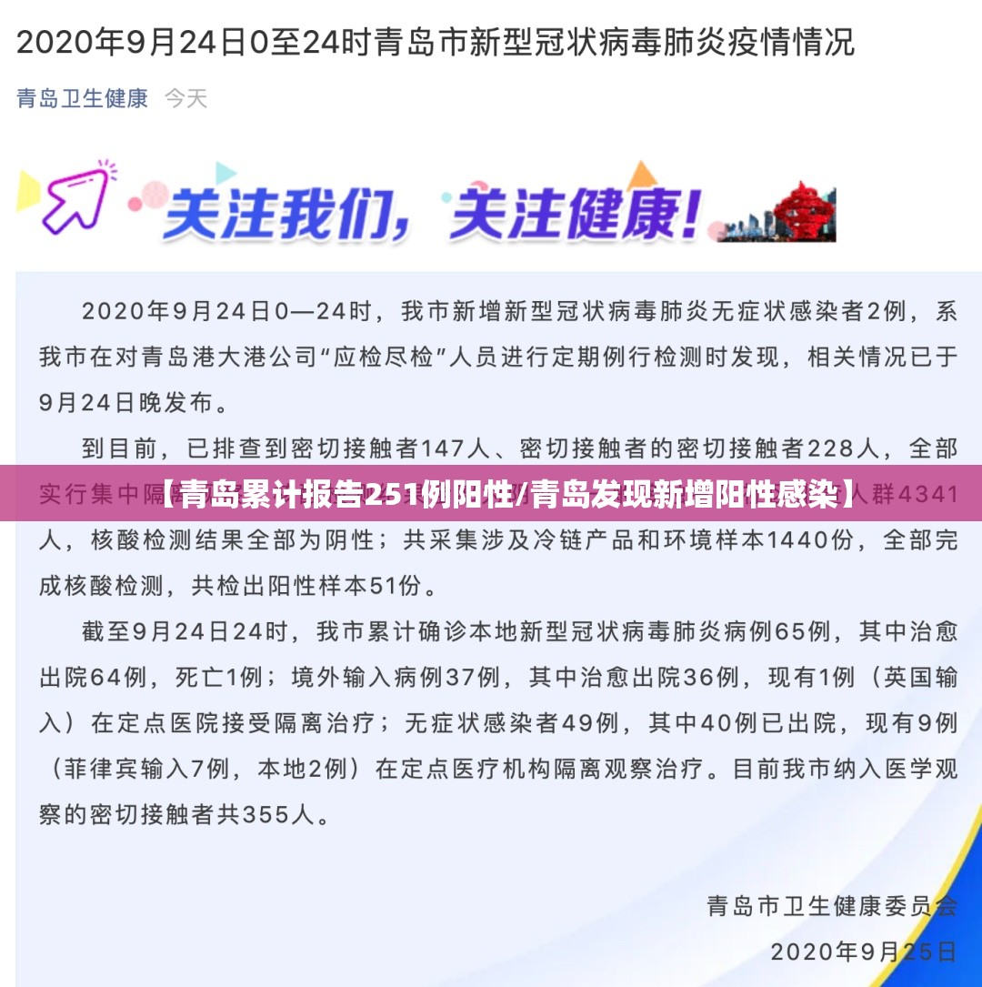【青岛累计报告251例阳性/青岛发现新增阳性感染】