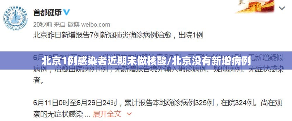 北京1例感染者近期未做核酸/北京没有新增病例