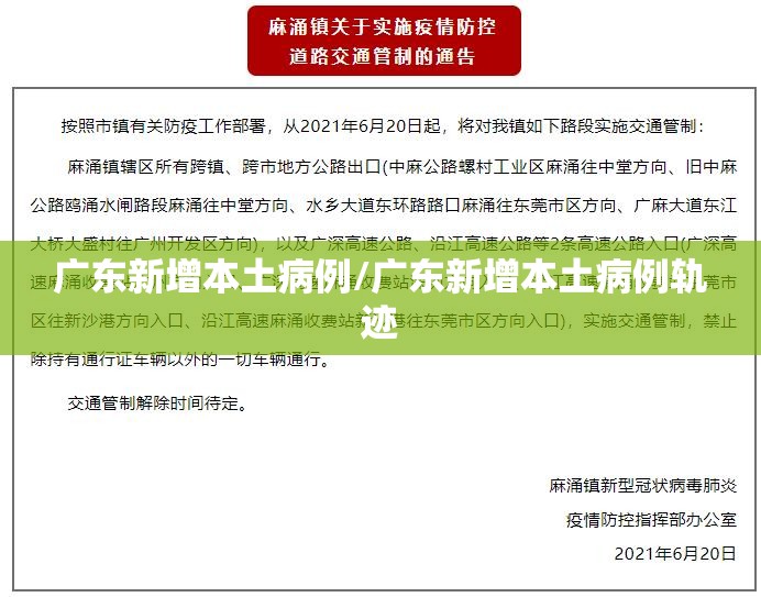 广东新增本土病例/广东新增本土病例轨迹