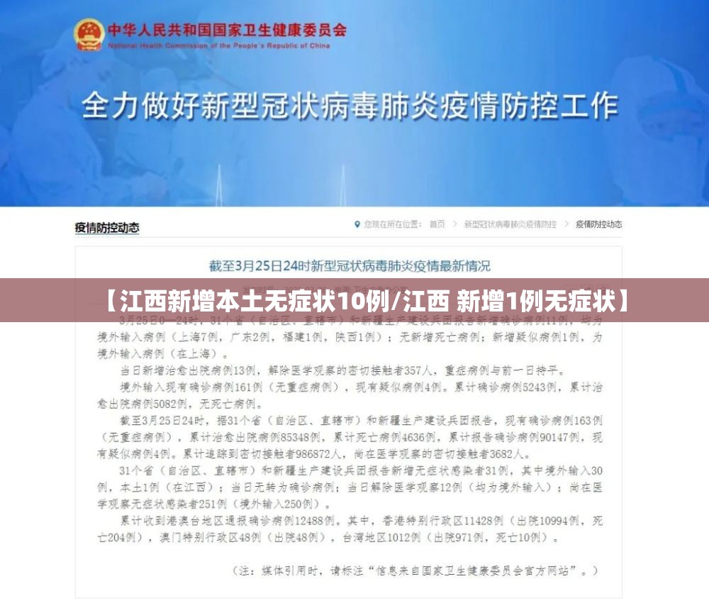 【江西新增本土无症状10例/江西 新增1例无症状】