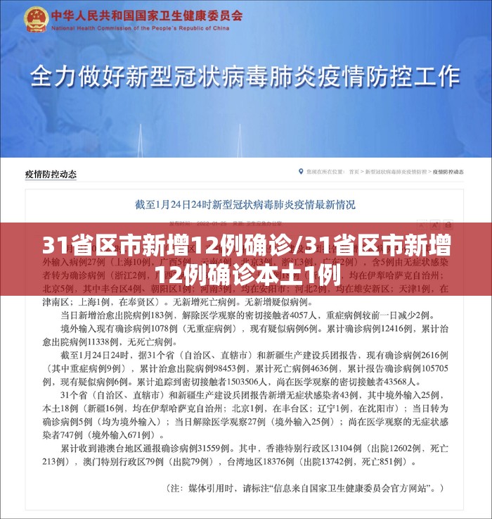 31省区市新增12例确诊/31省区市新增12例确诊本土1例