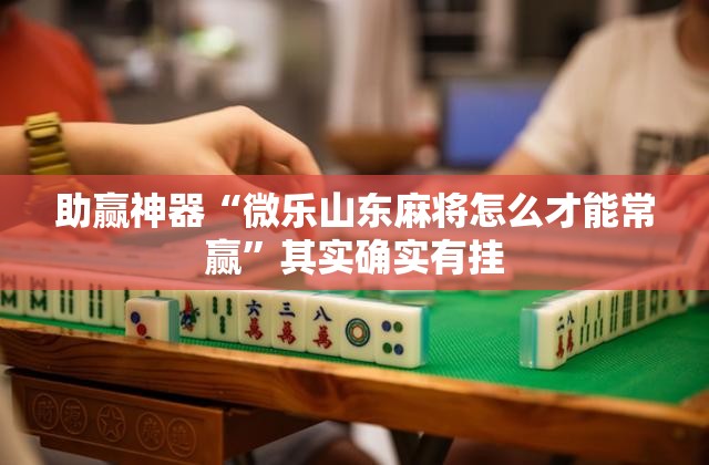 助赢神器“微乐山东麻将怎么才能常赢”其实确实有挂