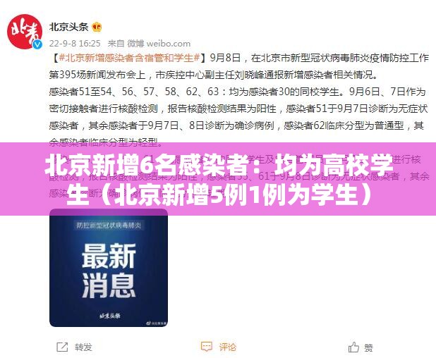 北京新增6名感染者：均为高校学生（北京新增5例1例为学生）