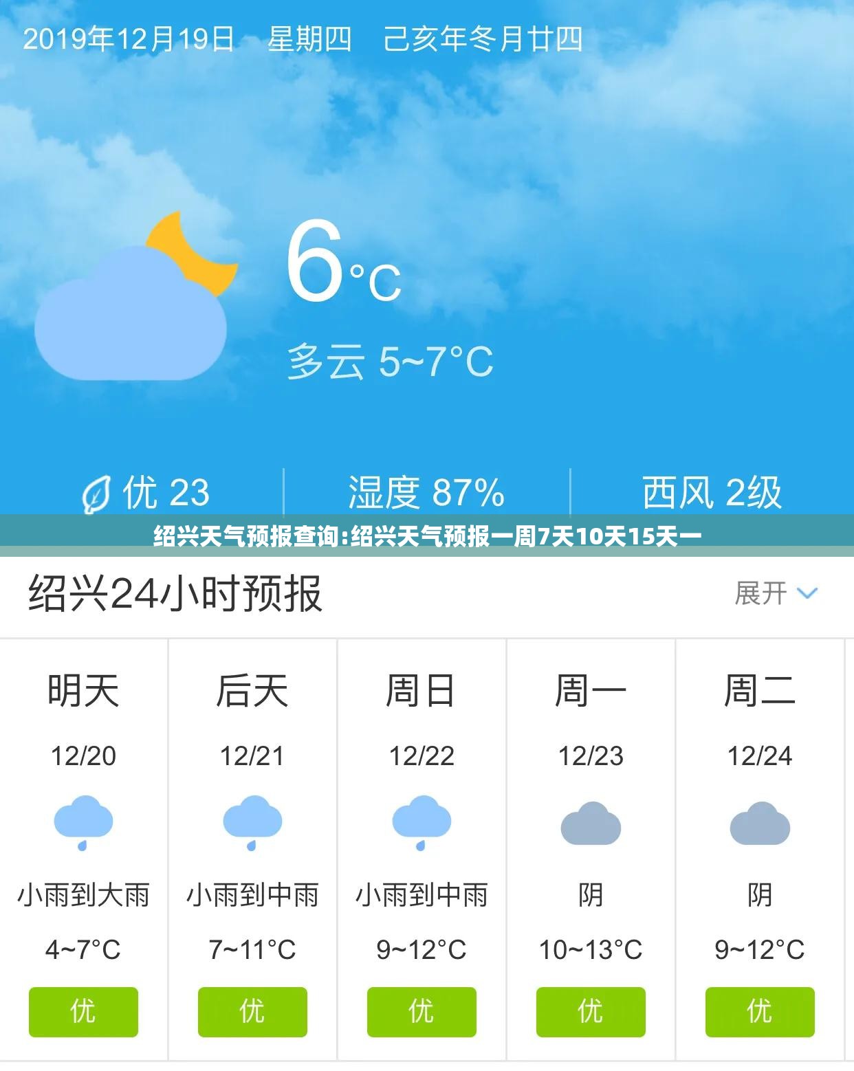 绍兴天气预报查询:绍兴天气预报一周7天10天15天一