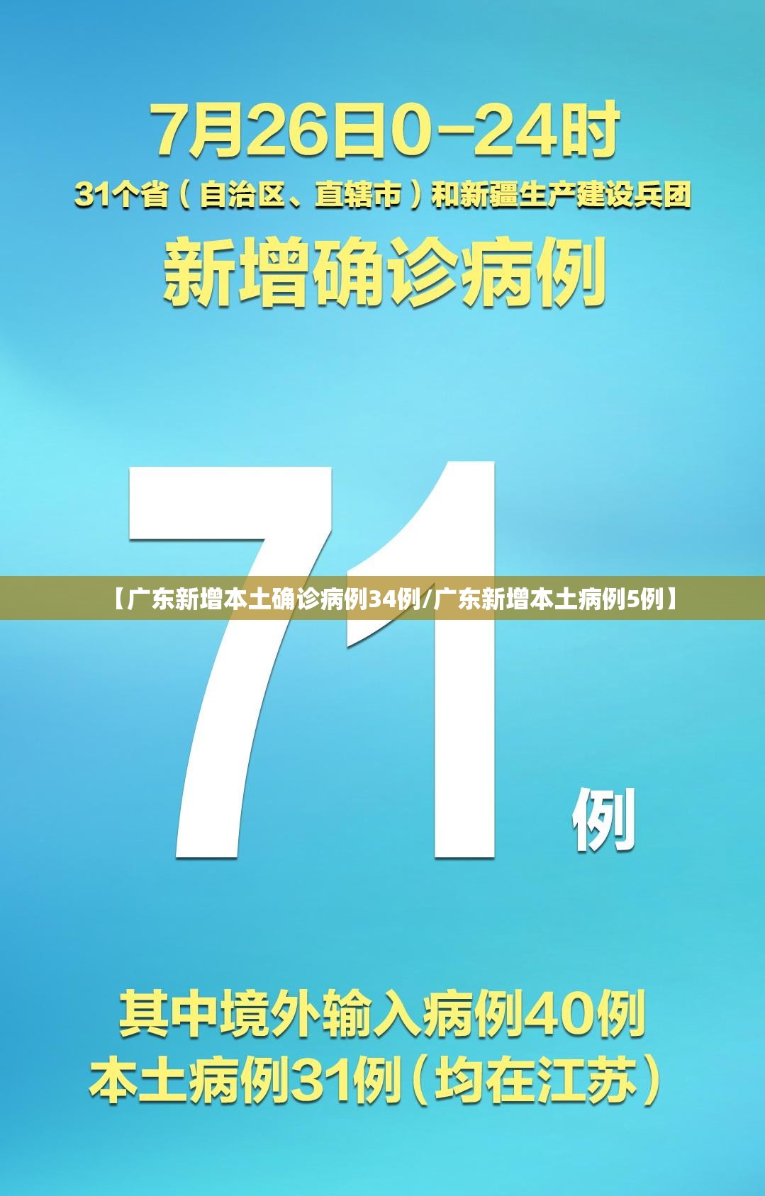 【广东新增本土确诊病例34例/广东新增本土病例5例】