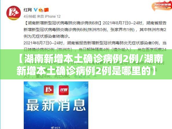【湖南新增本土确诊病例2例/湖南新增本土确诊病例2例是哪里的】