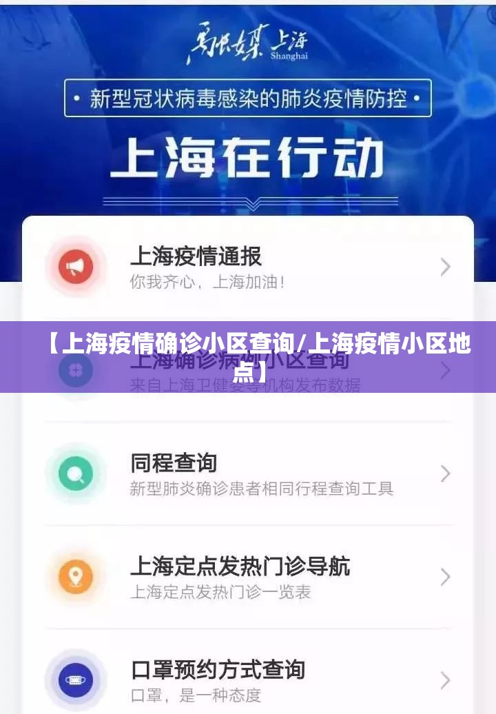 【上海疫情确诊小区查询/上海疫情小区地点】