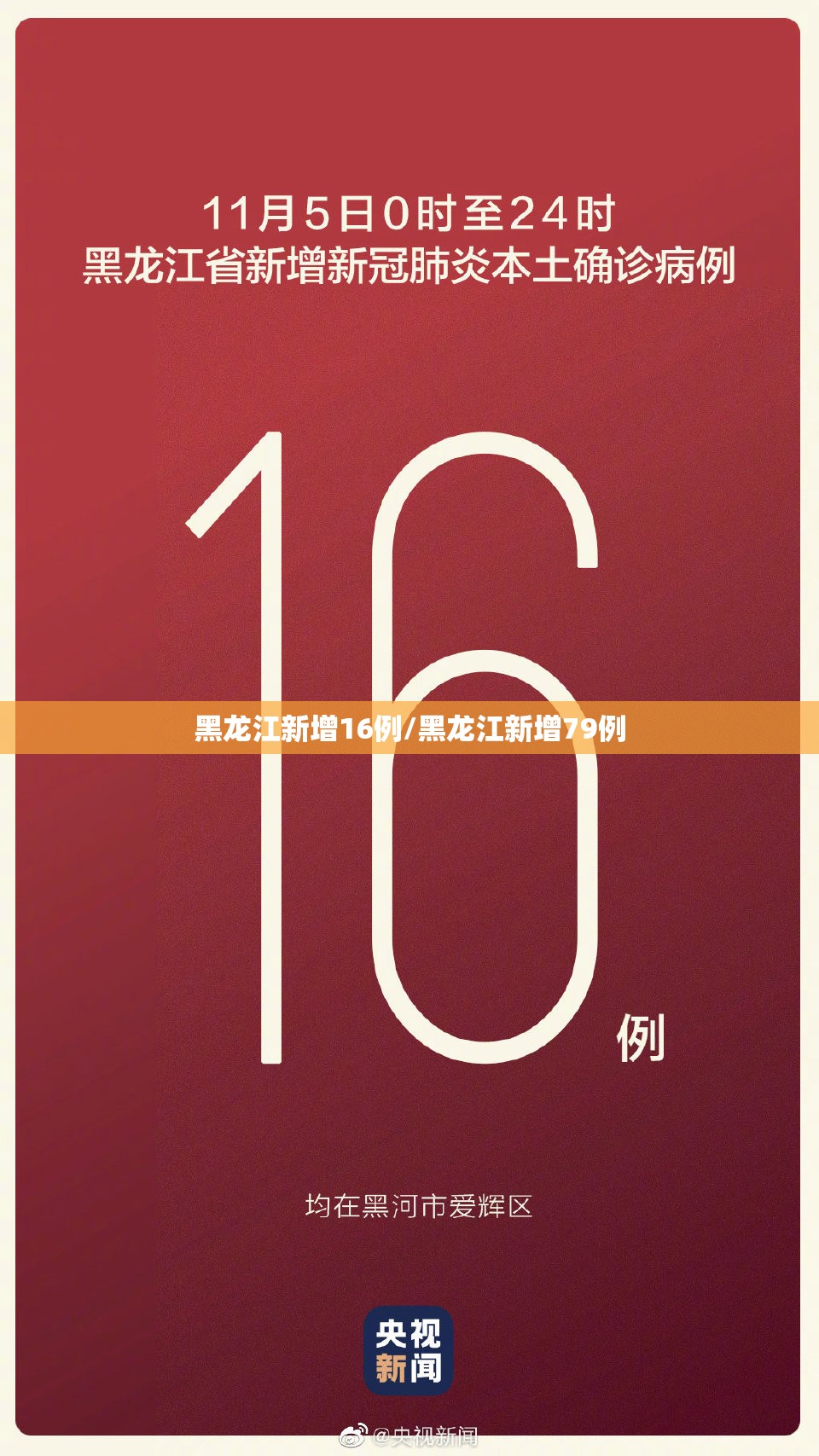 黑龙江新增16例/黑龙江新增79例