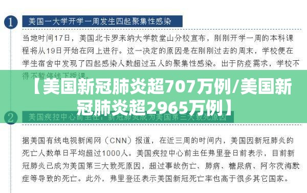 【美国新冠肺炎超707万例/美国新冠肺炎超2965万例】