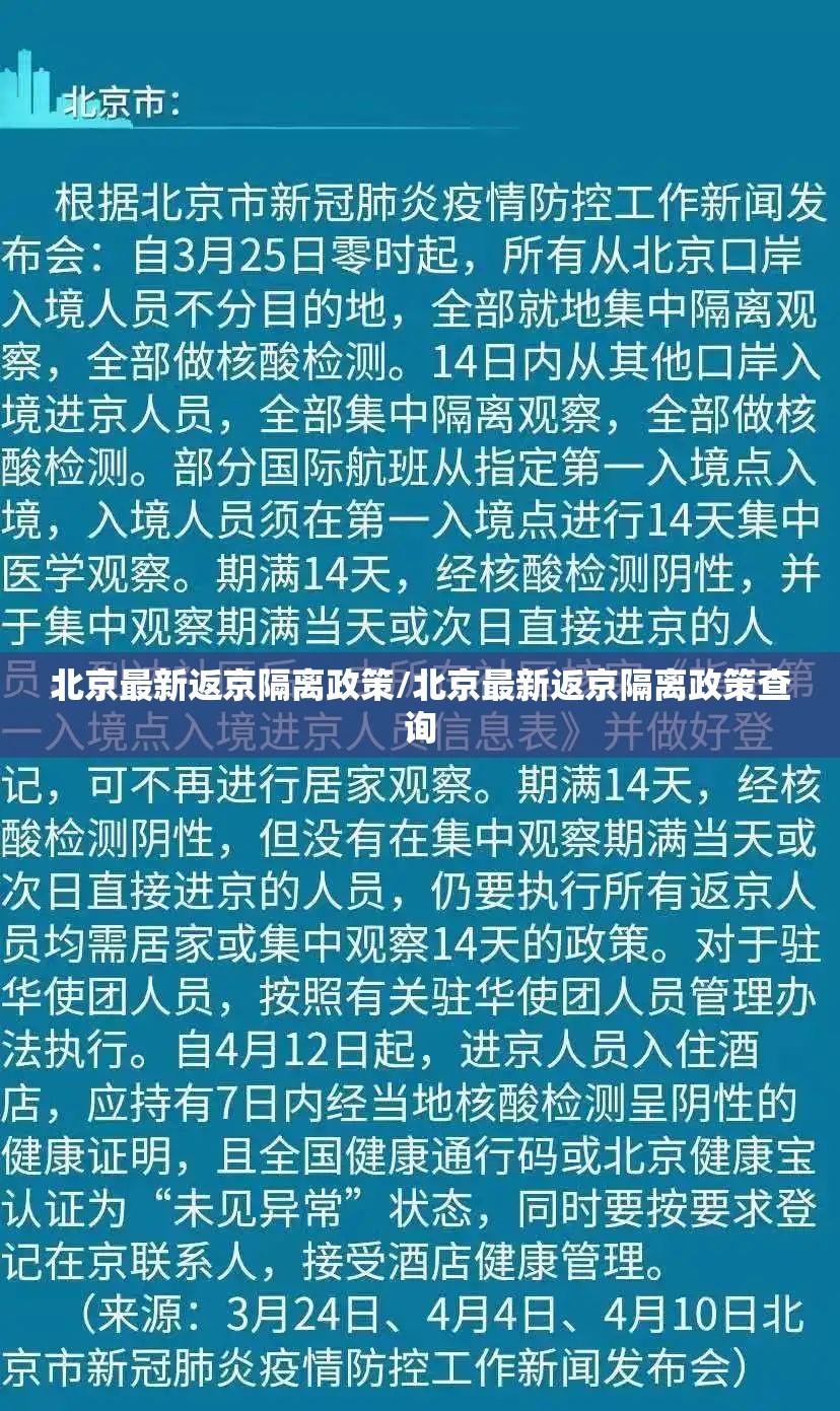 北京最新返京隔离政策/北京最新返京隔离政策查询