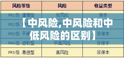 【中风险,中风险和中低风险的区别】