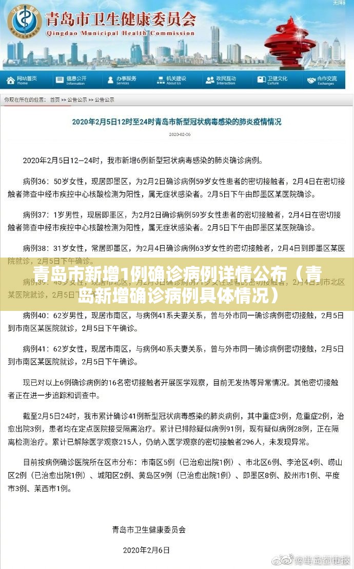 青岛市新增1例确诊病例详情公布（青岛新增确诊病例具体情况）