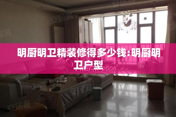 明厨明卫精装修得多少钱:明厨明卫户型