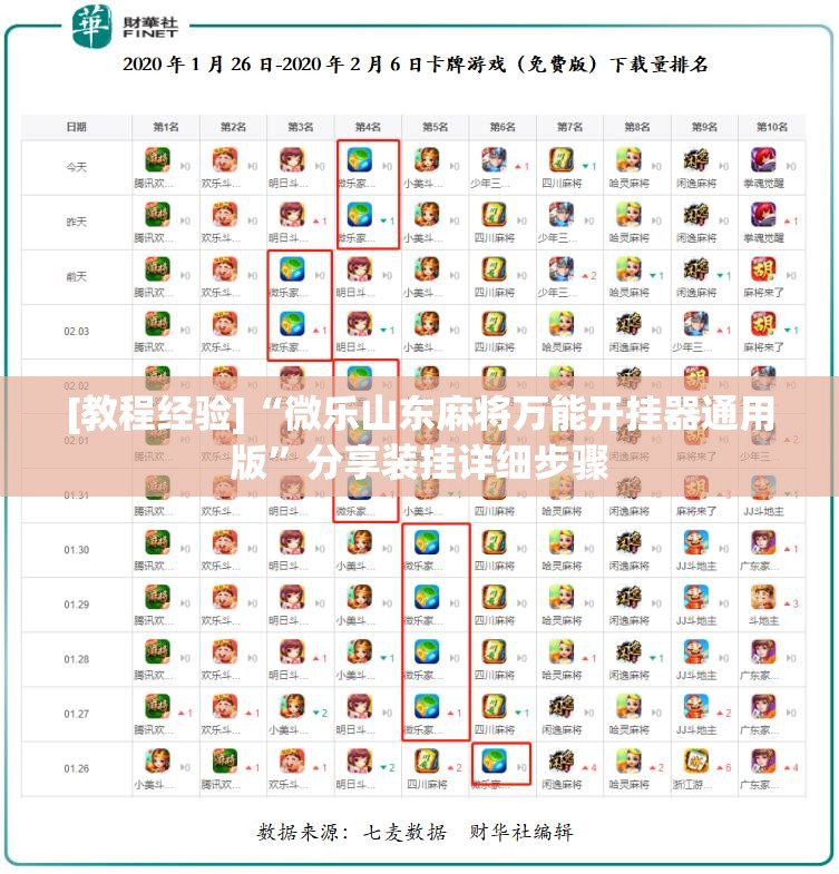 [教程经验]“微乐山东麻将万能开挂器通用版”分享装挂详细步骤