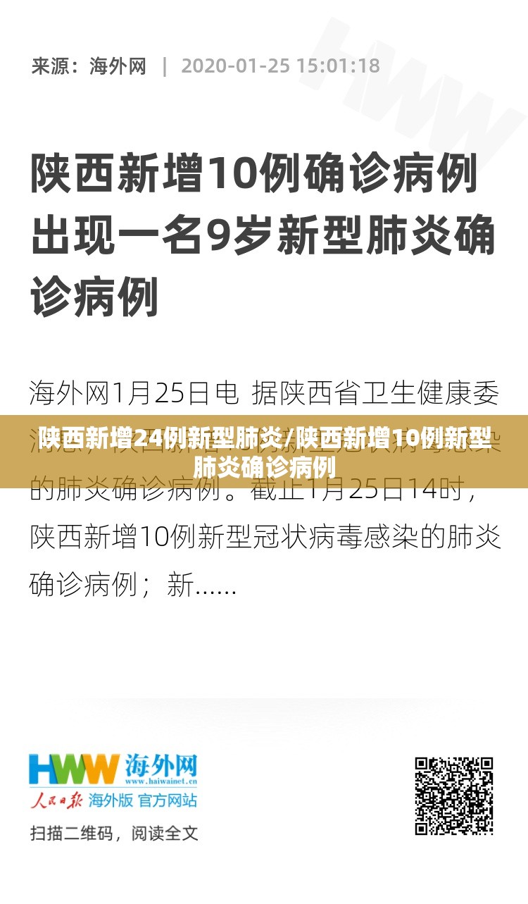 陕西新增24例新型肺炎/陕西新增10例新型肺炎确诊病例