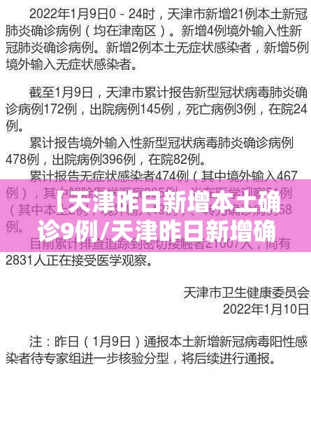 【天津昨日新增本土确诊9例/天津昨日新增确诊病例】