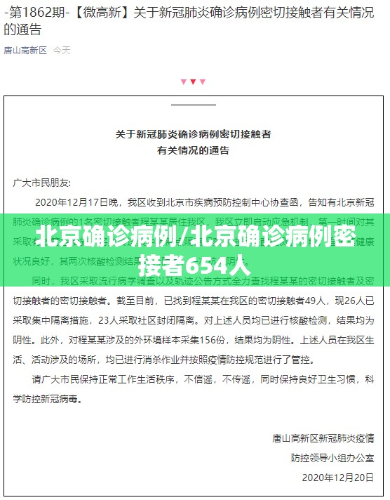 北京确诊病例/北京确诊病例密接者654人