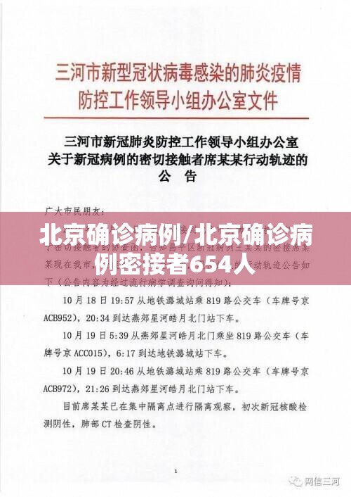 北京确诊病例/北京确诊病例密接者654人
