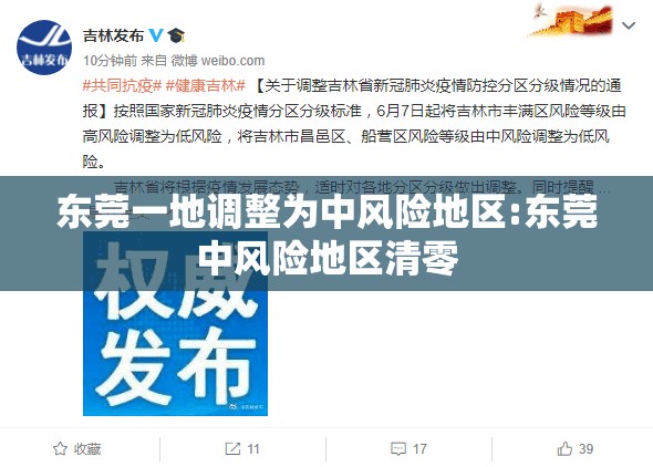 东莞一地调整为中风险地区:东莞中风险地区清零