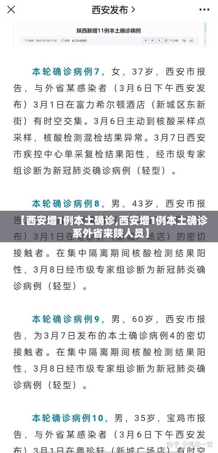 【西安增1例本土确诊,西安增1例本土确诊 系外省来陕人员】