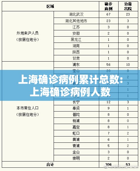 上海确诊病例累计总数:上海确诊病例人数